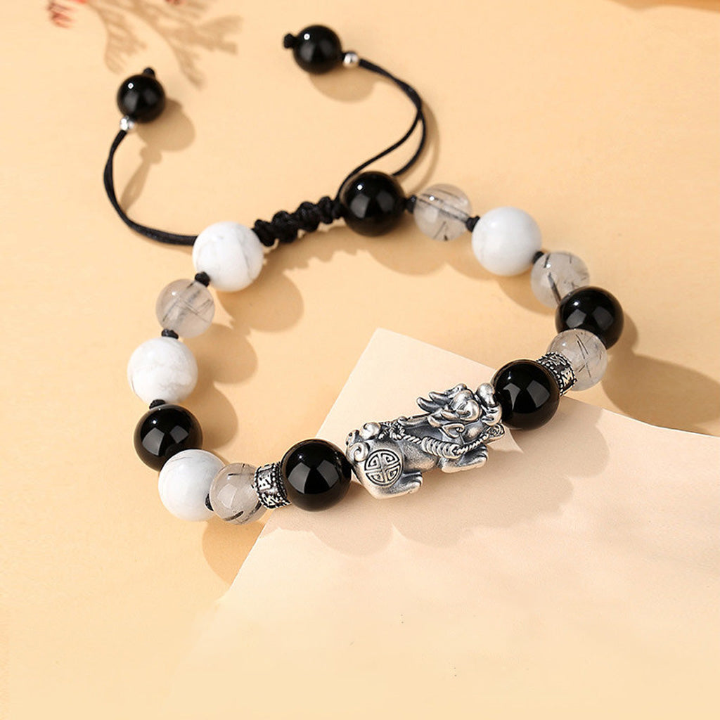 999 Sterling Silver Adjustable Pixiu Couple Bracelet – Blessing of Wealth and Togetherness | Zen Ara Grove
