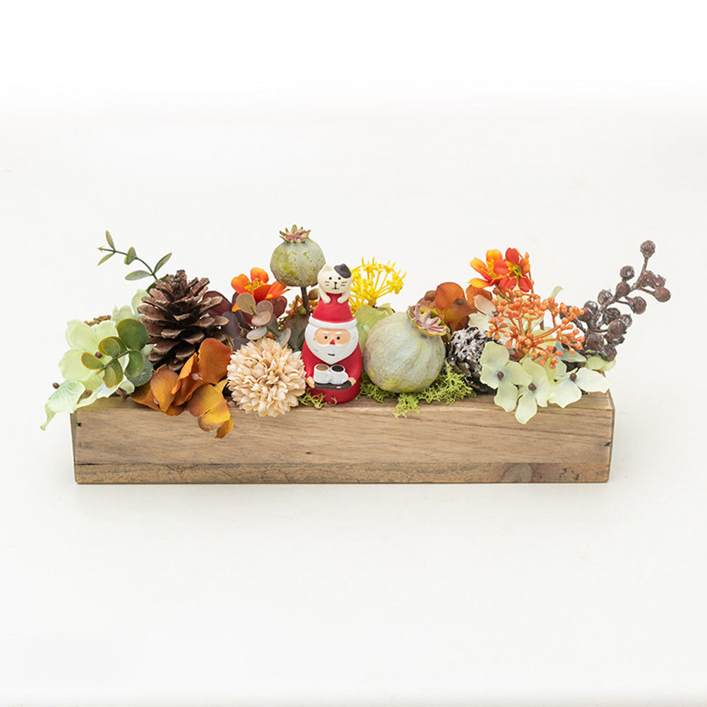 Handmade Silk Blossom Décor with Wooden Planter – Serenity in Bloom | Zen Ara Grove