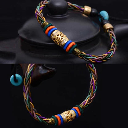 Diamond Knot Five-Color Rope Bracelet – Symbol of Harmony and Good Fortune | Zen Ara Grove