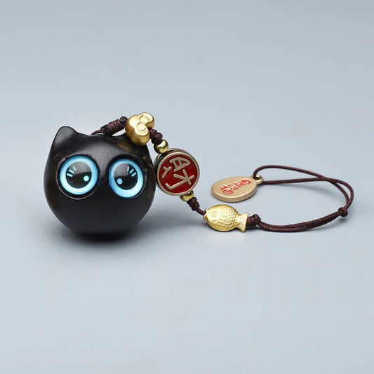 Green Sandalwood Mini Cute Animal Rabbit Cat Deer Whale Prosperity Phone Hanging Decorations| Zen Ara Grove