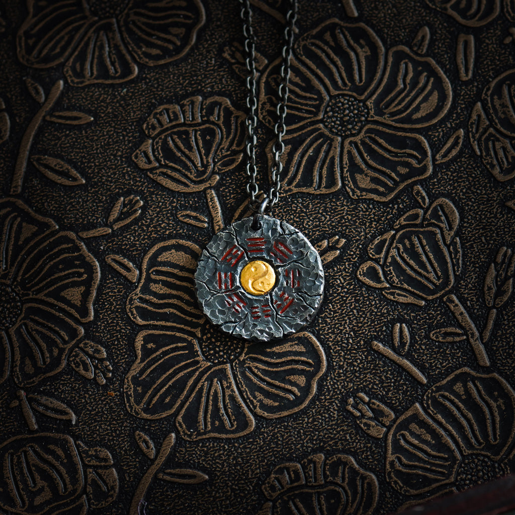 999 Pure Silver Handcrafted Tai Chi Bagua Pendant Necklace – Protection & Harmony | Zen Ara Grove
