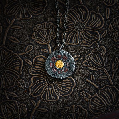 999 Pure Silver Handcrafted Tai Chi Bagua Pendant Necklace – Protection & Harmony | Zen Ara Grove