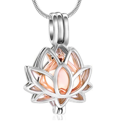 Hollow Lotus Pet Ash Pendant | Zen Ara Grove