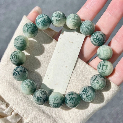 LIMITED TIME OFFER · Bodhi Seed Zodiac Buddha Bracelet — Engraved Om Mani Padme Hum | Zen Ara Grove