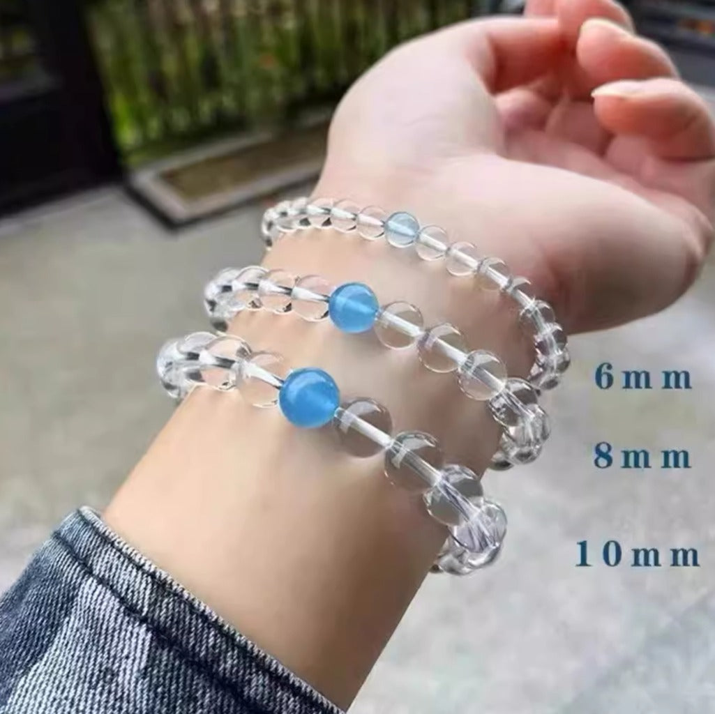Handcrafted Clear Quartz Bead Bracelet – Natural Crystal for Clarity & Energy | Zen Ara Grove