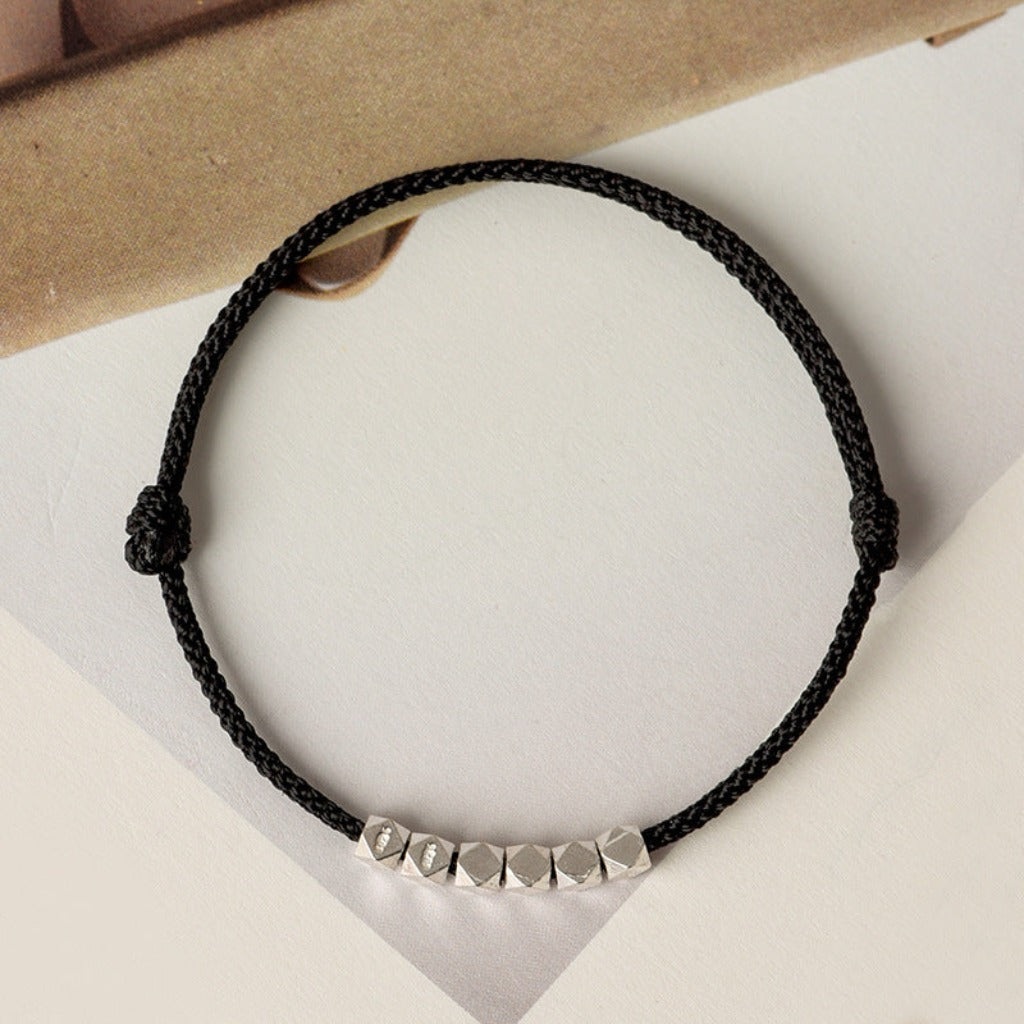 Lucky Red String with Silver Accents – Wear as Bracelet or Anklet | Zen Ara Grove