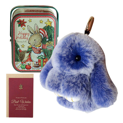 Fluffy Bunny Keychain – Symbol of Warm Blessing | Zen Ara Grove
