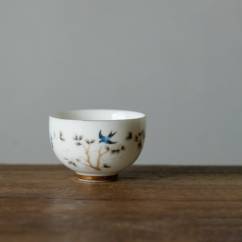 Yanzhi Jade White Ceramic Tea Cup | Zen Ara Grove