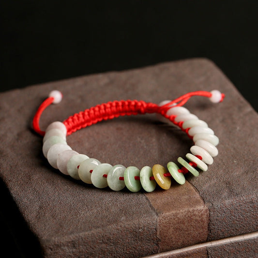 Natural Jade Amulet Bracelet – Harmony in Every Thread | Zen Ara Grove