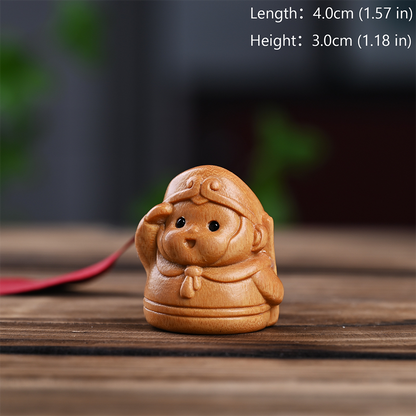 Monkey King Sun Wukong & Three Companions Cypress Wood Figurines | Zen Ara Grove