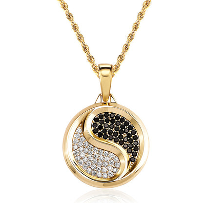 Tai Chi Yin-Yang Diamond Pendant Necklace – Balance & Protection | Zen Ara Grove