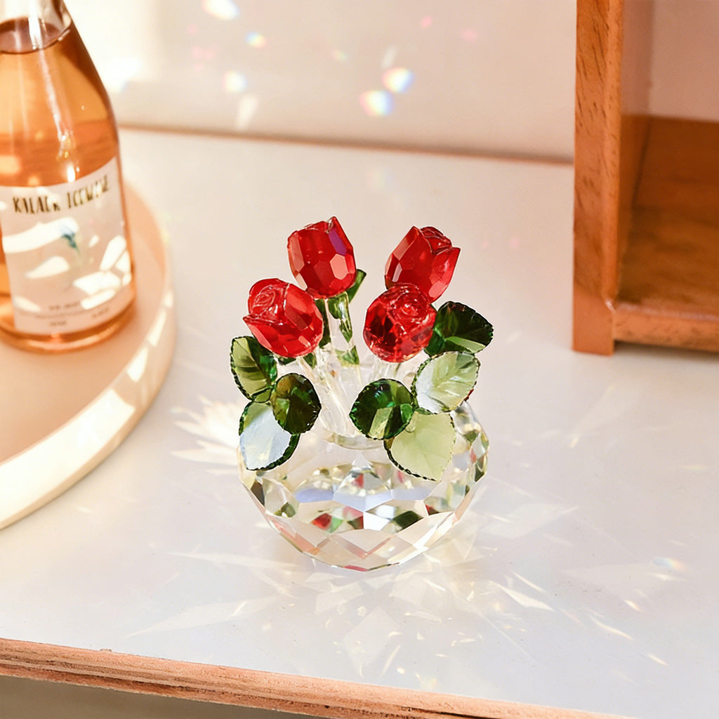 Eternal Bloom Crystal Glass Rose – A Timeless Symbol of Love | Zen Ara Grove