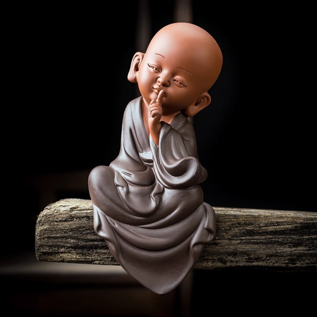Ceramic “Three No Evils” Monk Figurines – Symbol of Wisdom, Purity & Mindfulness | Zen Ara Grove