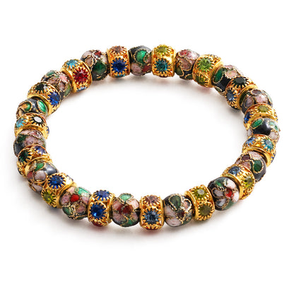 Handcrafted Cloisonné Beaded Bracelet – Symbol of Blessing and Heritage | Zen Ara Grove