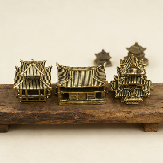 Limited Time Offer · Handcrafted Brass Miniature Pavilion Set – Symbol of Serenity and Wisdom | Zen Ara Grove