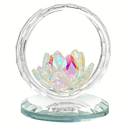 Multicolor Glass Lotus Ornament – Blooming with Light and Serenity | Zen Ara Grove