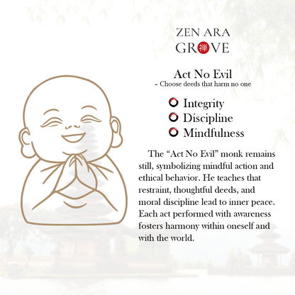 Limited Time Offer · Hand-Carved Tagua Nut "The Four Little Zen Monks" Figurines | Zen Ara Grove