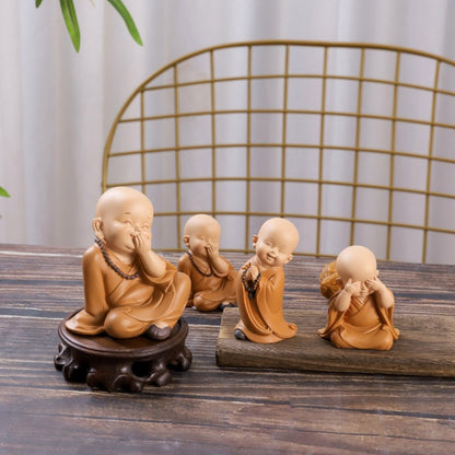 Cute Zen Monk Figurines| Zen Ara Grove