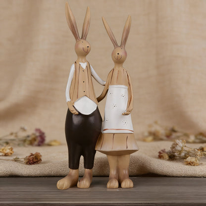 Bunny Family Figurine Set – Handcrafted Rabbits Symbolizing Love, Warmth & Togetherness | Zen Ara Grove