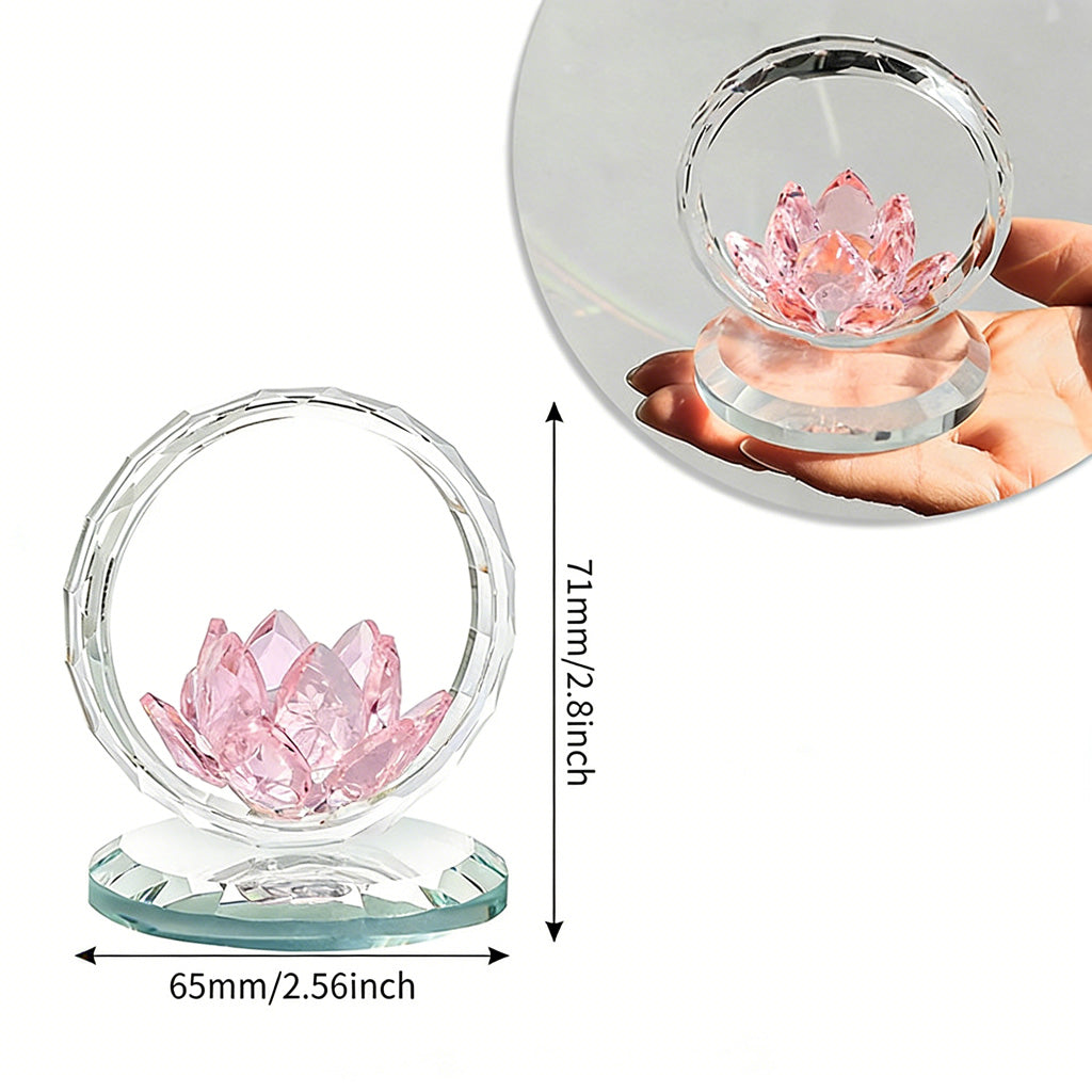 Multicolor Glass Lotus Ornament – Blooming with Light and Serenity | Zen Ara Grove