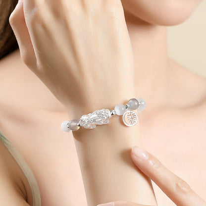 999 Sterling Silver Adjustable Pixiu Couple Bracelet – Blessing of Wealth and Togetherness | Zen Ara Grove
