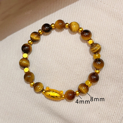 Guardian Kitty Bracelet – Empowering Design with Tiger Eye Energy | Zen Ara Grove
