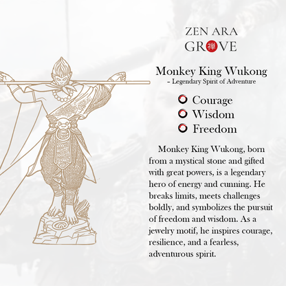 Monkey King Sun Wukong & Three Companions Cypress Wood Figurines | Zen Ara Grove