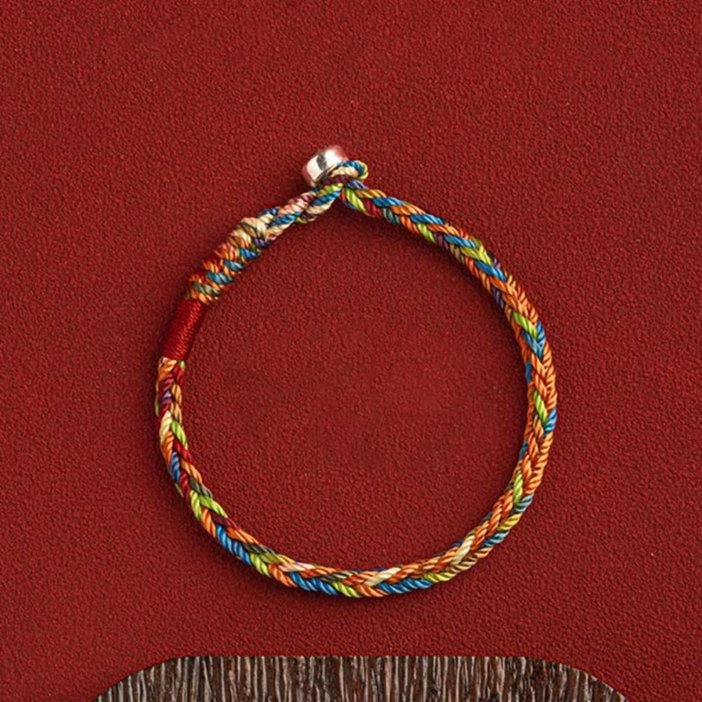 Five-Color String Bracelet – Handmade Lucky Knot for Positive Energy | Zen Ara Grove