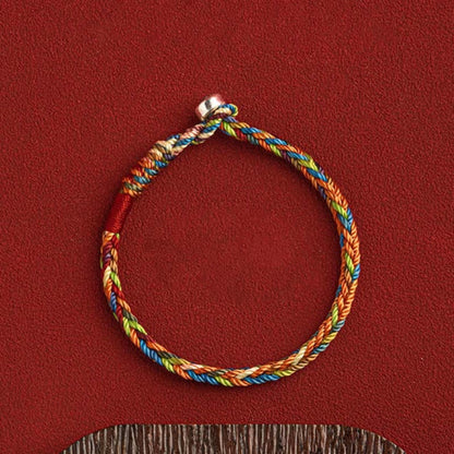 Five-Color String Bracelet – Handmade Lucky Knot for Positive Energy | Zen Ara Grove