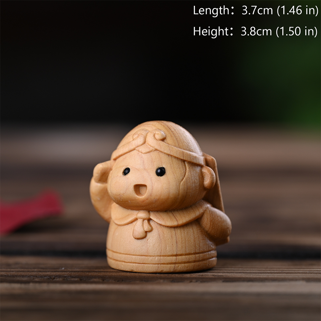 Monkey King Sun Wukong & Three Companions Cypress Wood Figurines | Zen Ara Grove