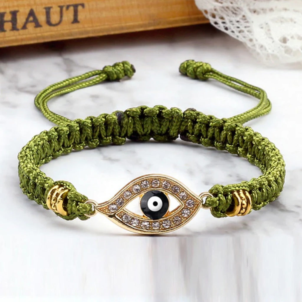 Adjustable Evil Eye Cord Bracelet – Ward Off Negativity, Invite Good Fortune | Zen Ara Grove