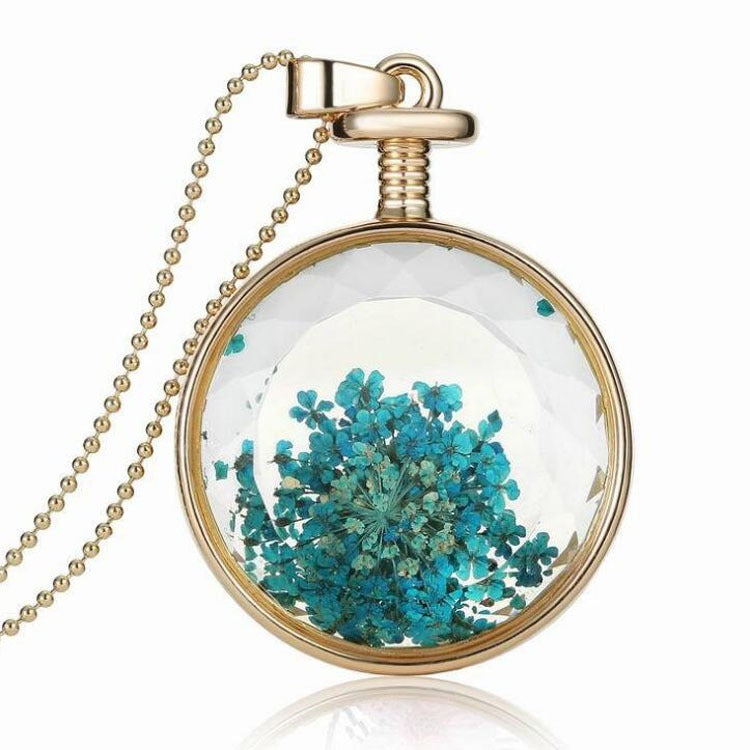 Round Real Flower Necklace – Nature’s Beauty, Forever Close | Zen Ara Grove