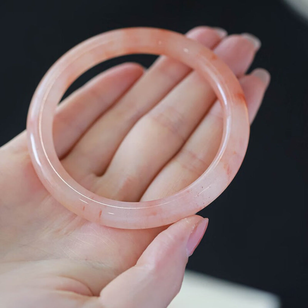 Pink Jade Bangle – Gentle Strength of Love | Zen Ara Grove