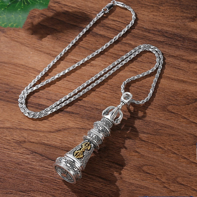 Silvered Stupa Pendant – Eternal Sanctuary of the Buddha | Zen Ara Grove