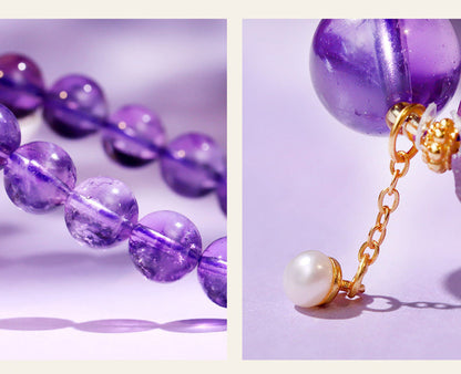 Handcrafted Natural Amethyst Pixiu Bracelet – Love & Prosperity | Zen Ara Grove