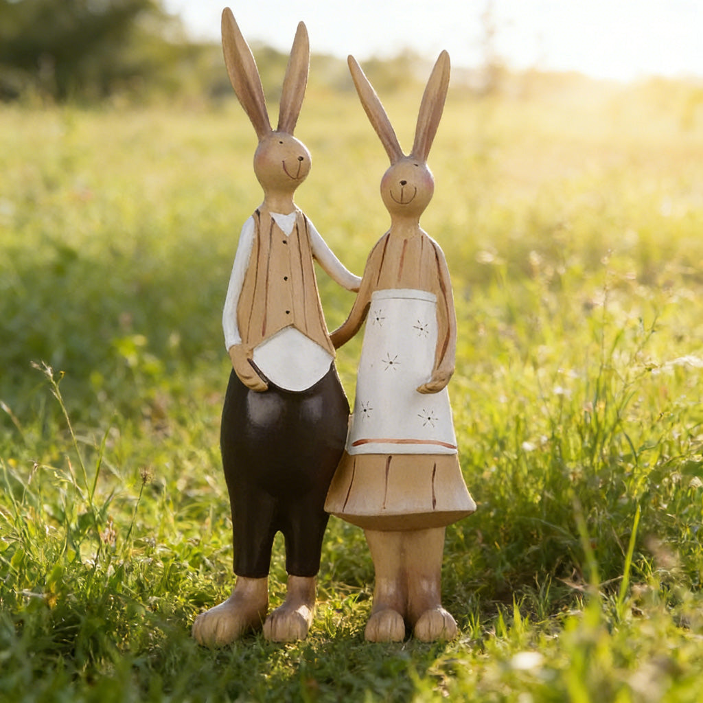 Bunny Family Figurine Set – Handcrafted Rabbits Symbolizing Love, Warmth & Togetherness | Zen Ara Grove