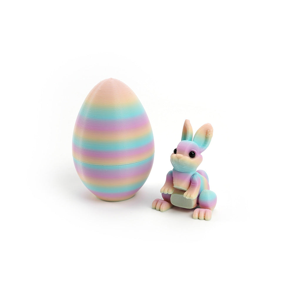 3D Printed Easter Bunny Egg Figurine – Symbol of Hope & Renewal | Zen Ara Grove