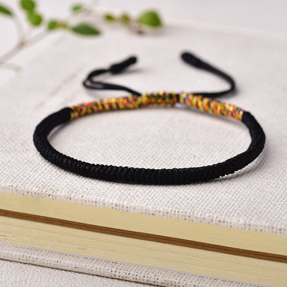 Handmade Multi-Color Diamond Knot Rope Bracelet – Colors Carrying Good Fortune | Zen Ara Grove