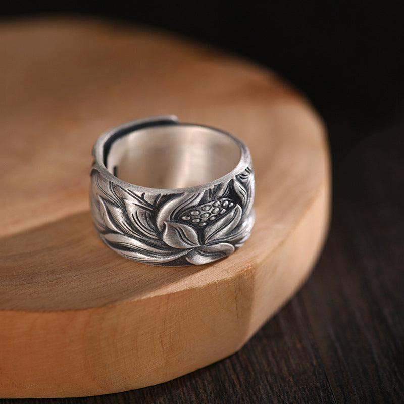 Zen Lotus Adjustable Ring – Calm & Balance | Zen Ara Grove