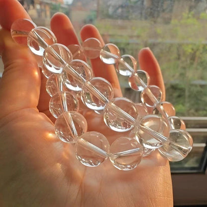 Handcrafted Clear Quartz Bead Bracelet – Natural Crystal for Clarity & Energy | Zen Ara Grove