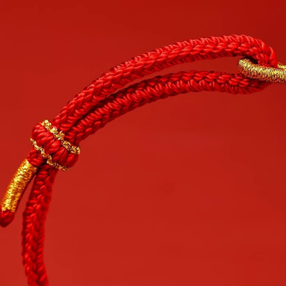 Handwoven Red Cord Bracelet – Symbol of Luck and Protection | Zen Ara Grove
