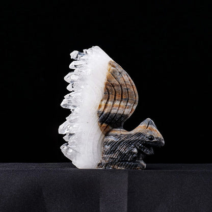 Natural Quartz Cluster with Diverse Animal Carvings – Symbol of Purity, Energy, and Imagination | Zen Ara Grove