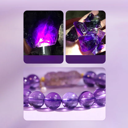 Handcrafted Natural Amethyst Pixiu Bracelet – Love & Prosperity | Zen Ara Grove