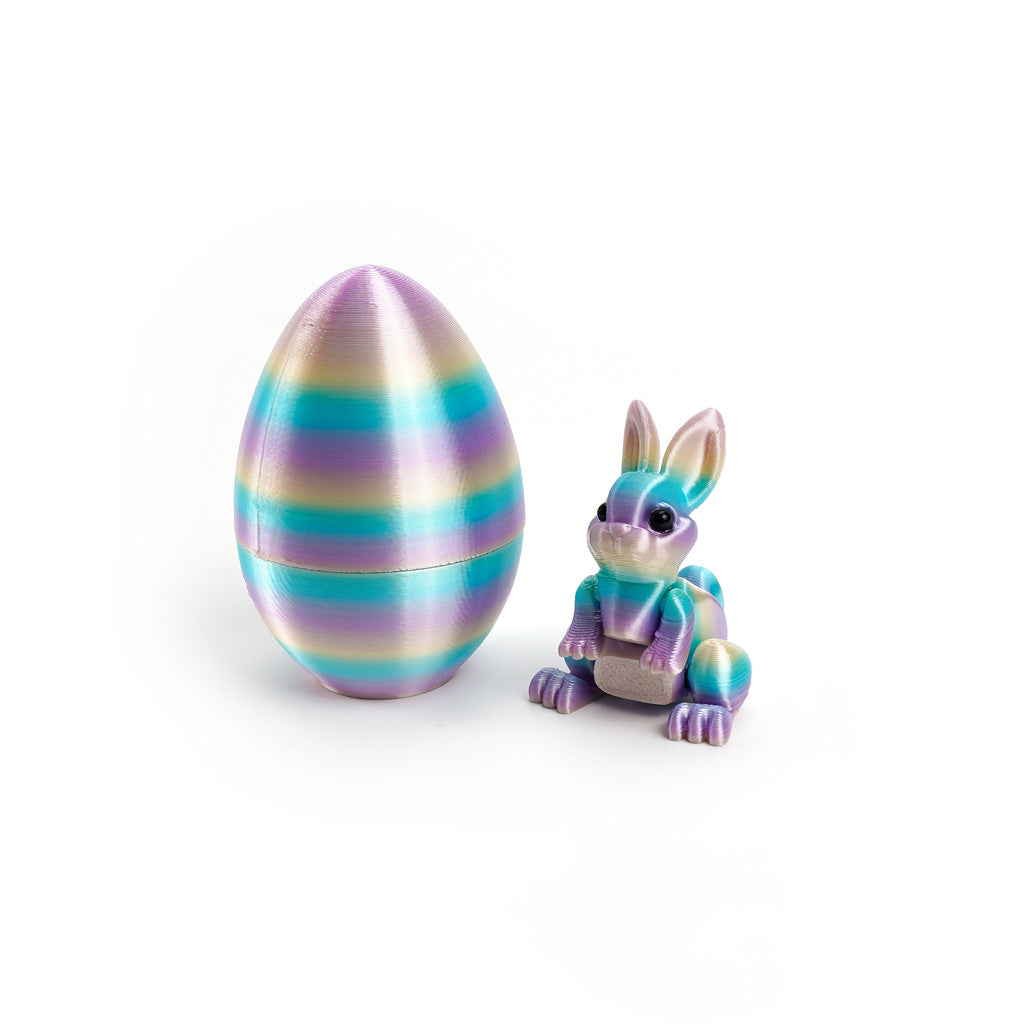 3D Printed Easter Bunny Egg Figurine – Symbol of Hope & Renewal | Zen Ara Grove