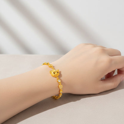 $9.99 LIMITED TIME OFFER Gold-Plated Pixiu Wealth Bracelet | Zen Ara Grove