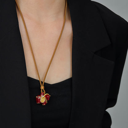 Enamel Horse Pendant Necklace – A Symbol of Strength and Good Fortune | Zen Ara Grove