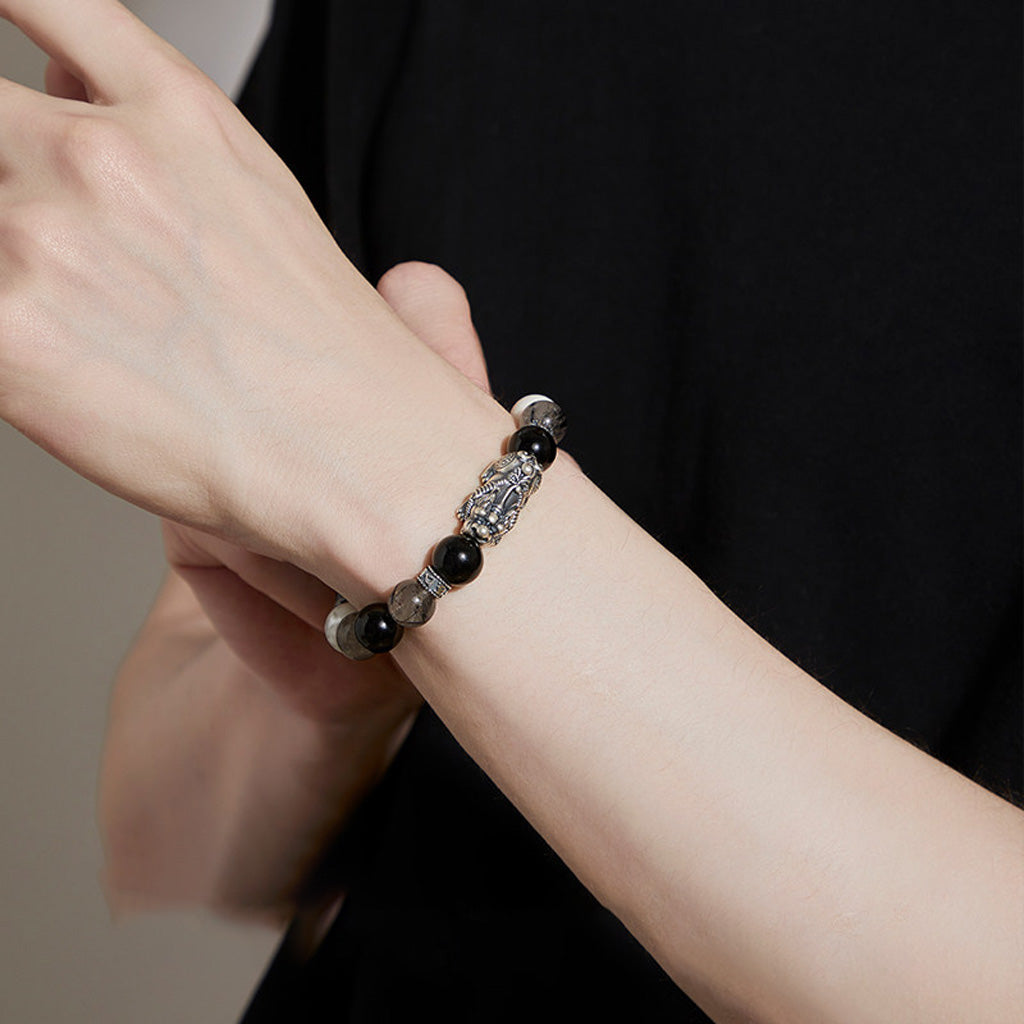999 Sterling Silver Adjustable Pixiu Couple Bracelet – Blessing of Wealth and Togetherness | Zen Ara Grove