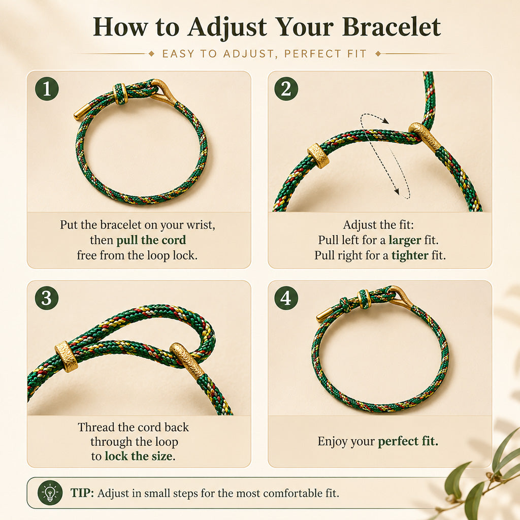 Adjustable Hand-Braided Koi Bracelet with Gold-Tone Details — Perseverance & Good Fortune