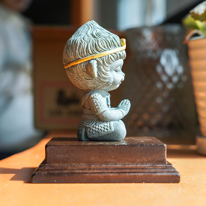 Stone "Monkey King" Wukong Statue – The Great Saint of Battle Folk Art Sculpture | Zen Ara Grove