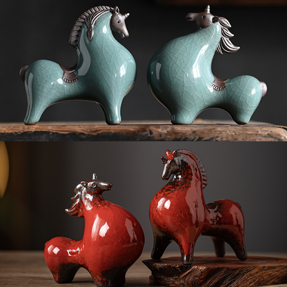 Tang Dynasty Ceramic Horse Figurine | Zen Ara Grove